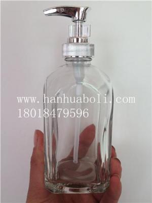 厂家直销玻璃洗手液瓶 定制洗手液玻璃瓶