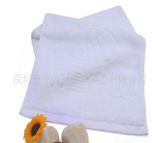 毛巾生产厂家低价直销全棉提花毛巾 白色柔