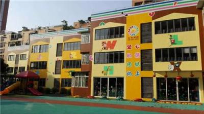 广州墙绘力迅幼儿园外墙装饰彩绘全面竣工