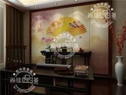 皮雕軟包藝術背景墻 彩繪立體 LA009雅集